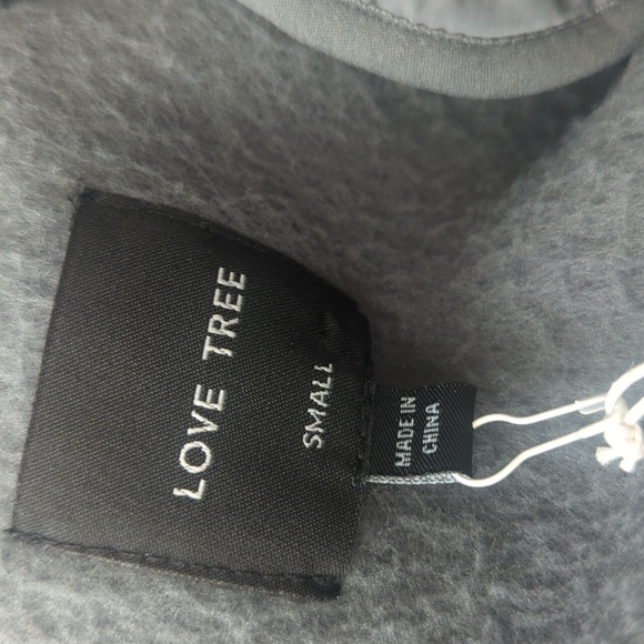Love Tree Charcoal Gray Cozy Teddy Fleece Zip Pockets Snap Up Jacket NWT Sz S - Picture 6 of 9